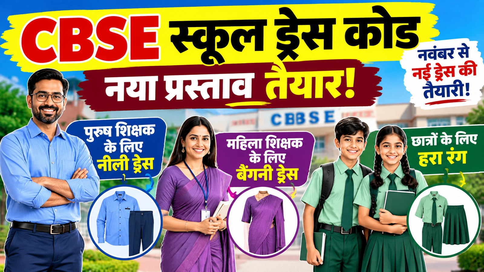 CBSE School Teacher Students New Dress Code 2026